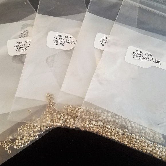 400 Silver CRIMP BEADS 2 x 2 mm 1.5 mm hole NEW - Picture 5 of 8